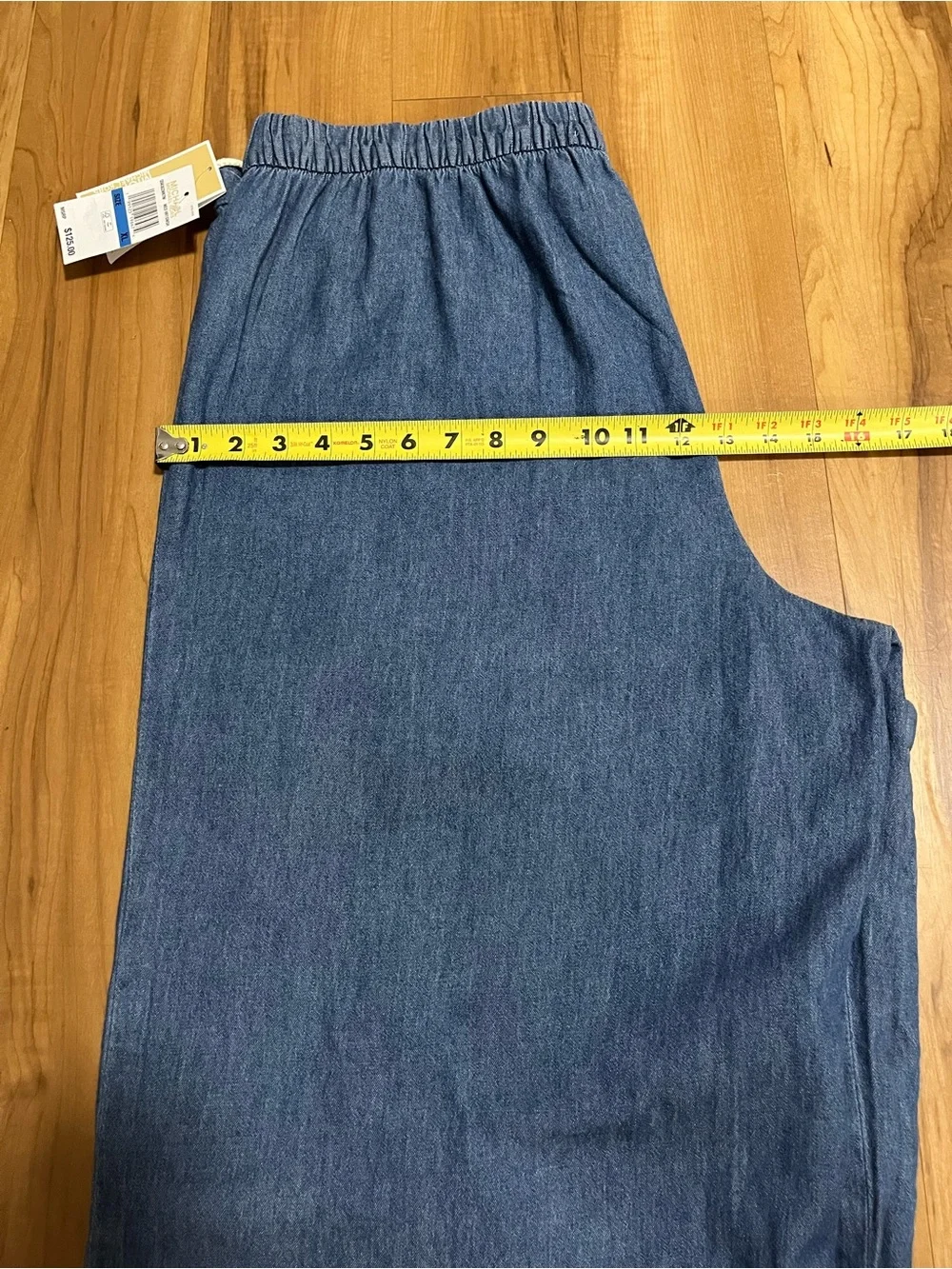 NWT Michael Kors Wide Leg Chambray Drawstring Pants XL